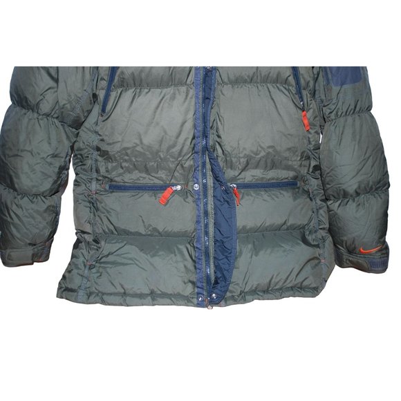 Vintage Nike Down Snorkel RipStop Puffer Parka Hooded Jacket Coat Sz Large - Picture 3 of 12